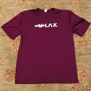 C2 Sport Mens Lacrosse Dri Fit Performance Maroon Tee Shirt